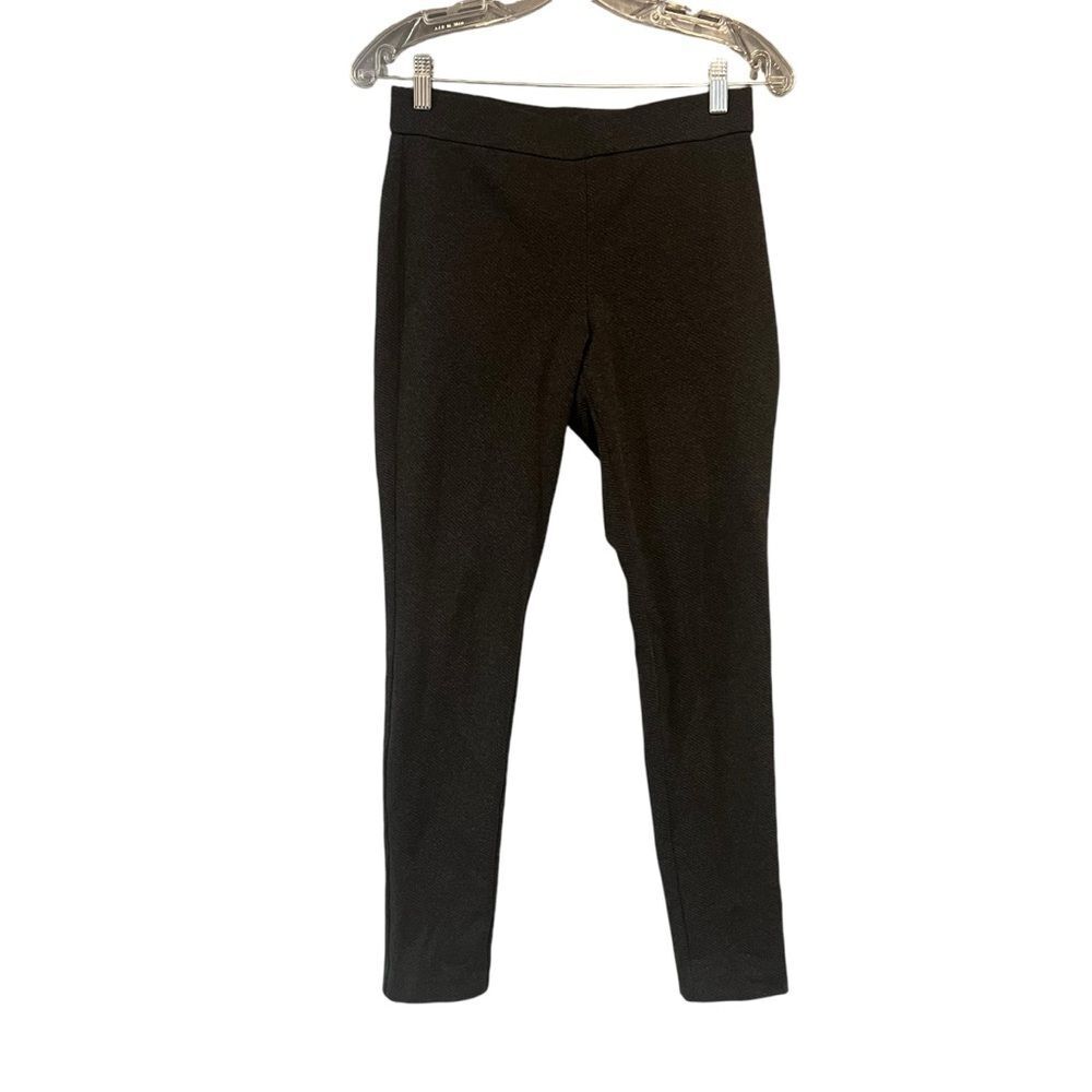 Theory Knit Twill Pull On Pants Charcoal Gray Medium